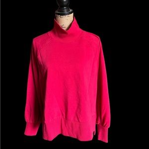 CALIA Women's French Terry Mock Neck Pullover - Large